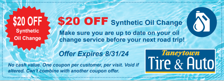 Synthetic Oil Change Coupon Taneytown
